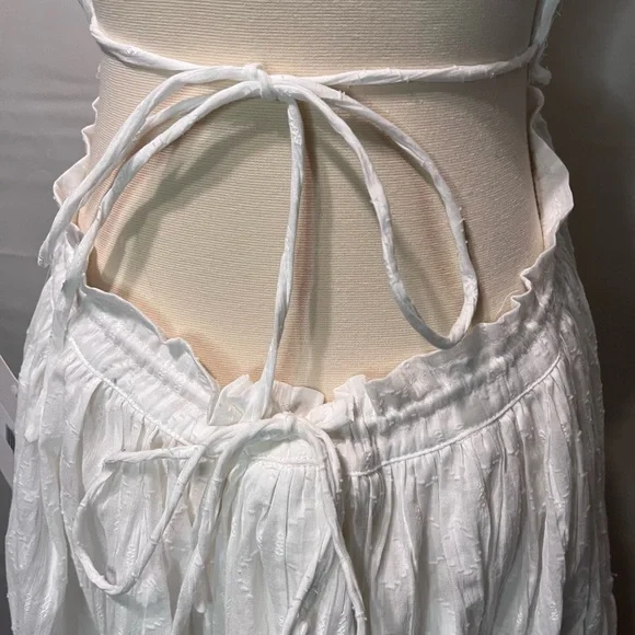 NWT Olia Sundress White Polka Dot Halter Open Back Dress Size Small Flirty - Picture 6 of 10